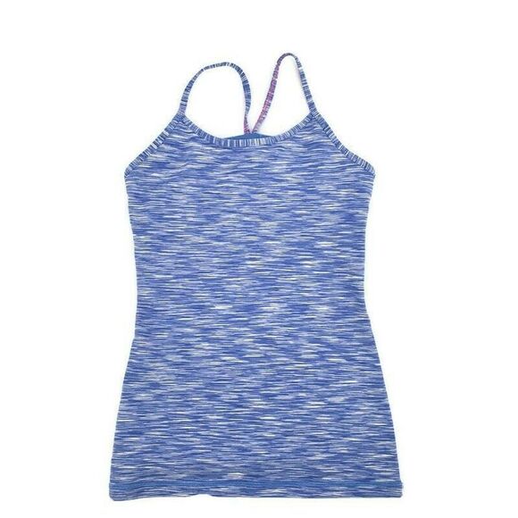 Ivivva Girls Lululemon Blue Tank Top with Shelf Bra Gym Class Workout Size 12 - Picture 9 of 11
